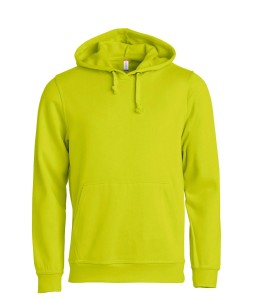 clique Basic Hoody unisex z tkaniny stabilizowanej — visibility green