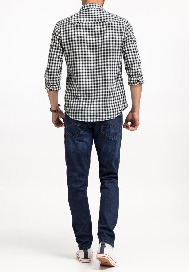 MUSTANG OREGON SLIM MĘSKIE SPODNIE JEANSOWE JEANSY DŻINSY DENIM BLUE 1015041 5000 982