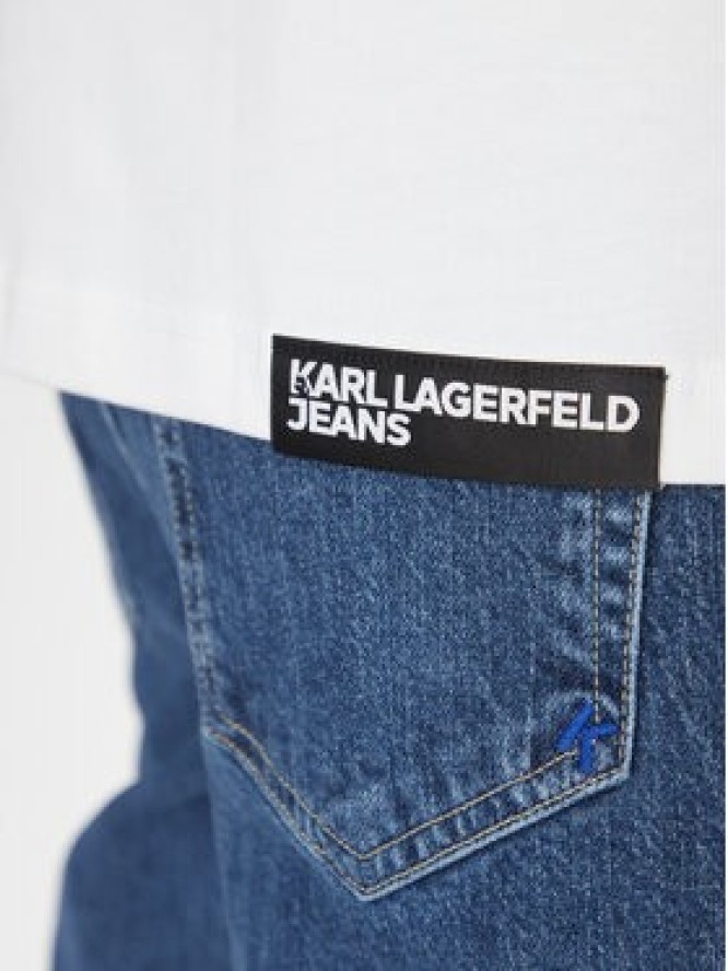 Karl Lagerfeld Jeans T-Shirt A2M17038 Biały Regular Fit