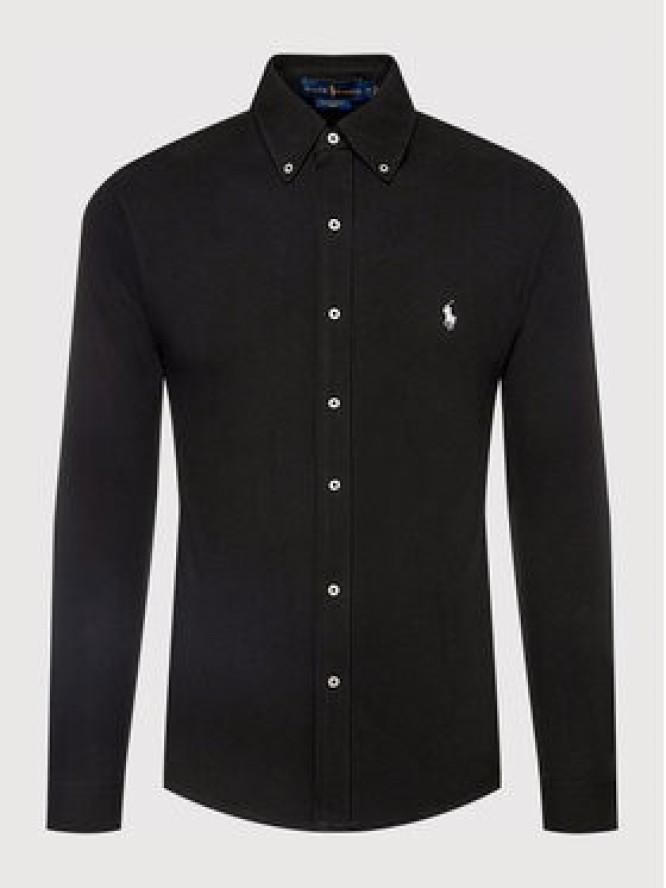 Polo Ralph Lauren Koszula Pique 710654408 Czarny Regular Fit