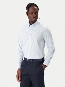 Tommy Hilfiger Koszula Gingham MW0MW41713 Błękitny Regular Fit
