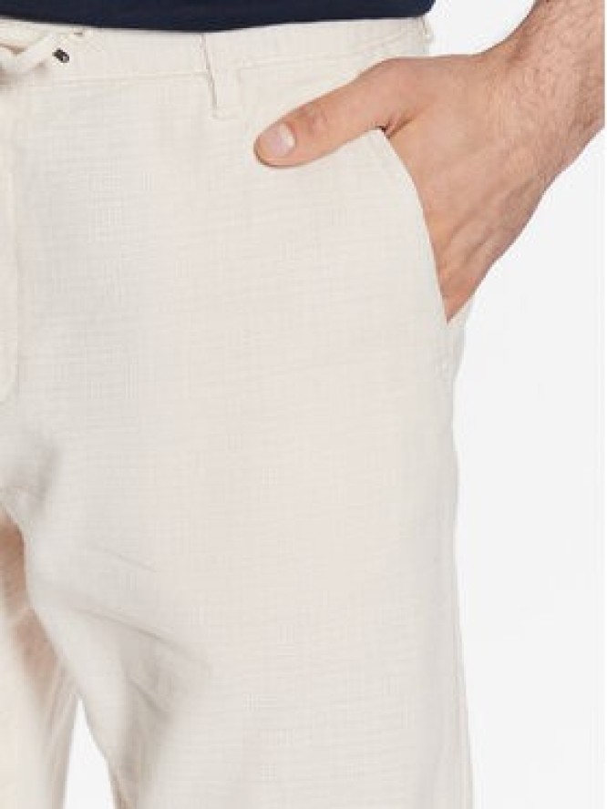 INDICODE Spodnie materiałowe Clio 60-301 Beżowy Regular Fit