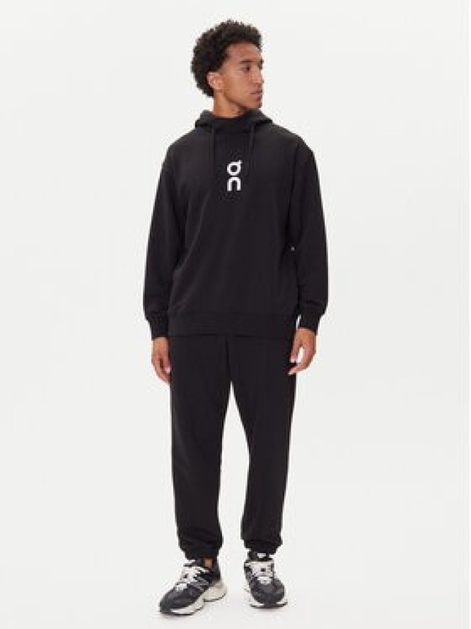 On Bluza Club Hoodie 1ME1003 Czarny Relaxed Fit