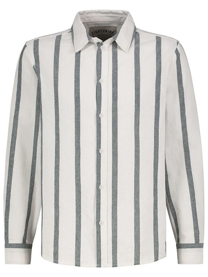 Eight2Nine Koszula w kolorze biało-szarym rozmiar: M