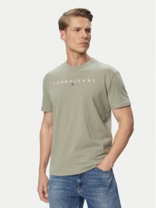 Tommy Jeans T-Shirt DM0DM20744 Zielony Regular Fit