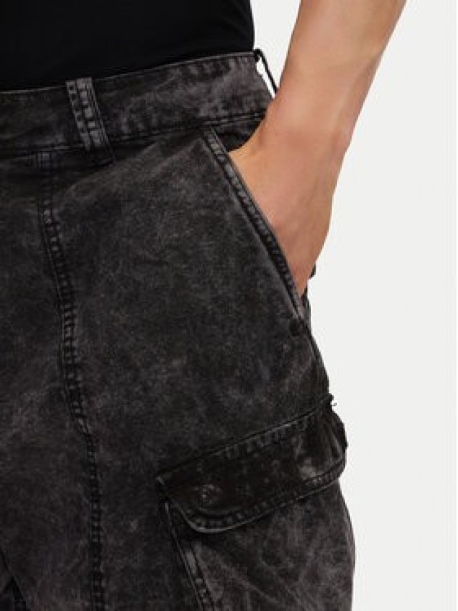 Alpha Industries Szorty jeansowe Canvas Acid Short 156259 Czarny Regular Fit