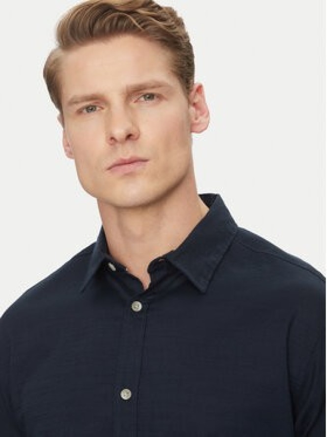 Jack & Jones Koszula Pierre 12270085 Granatowy Relaxed Fit