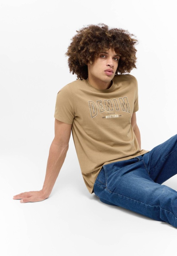 Męski T-Shirt Mustang Style Austin Petrified Oak 1015647 3378