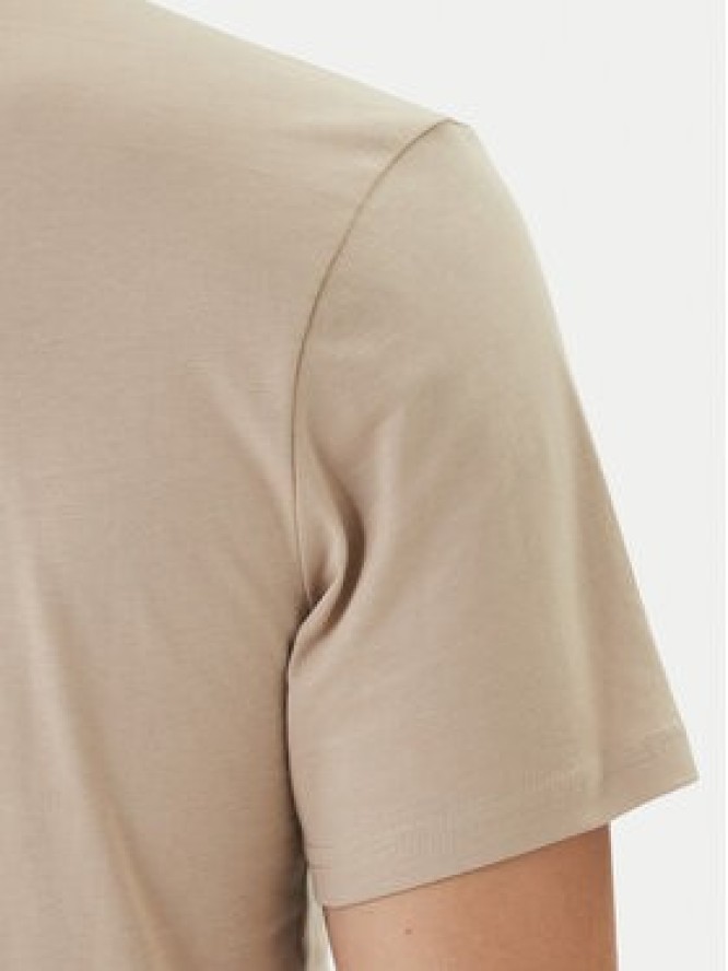 BOSS T-Shirt 50491706 Beżowy Regular Fit