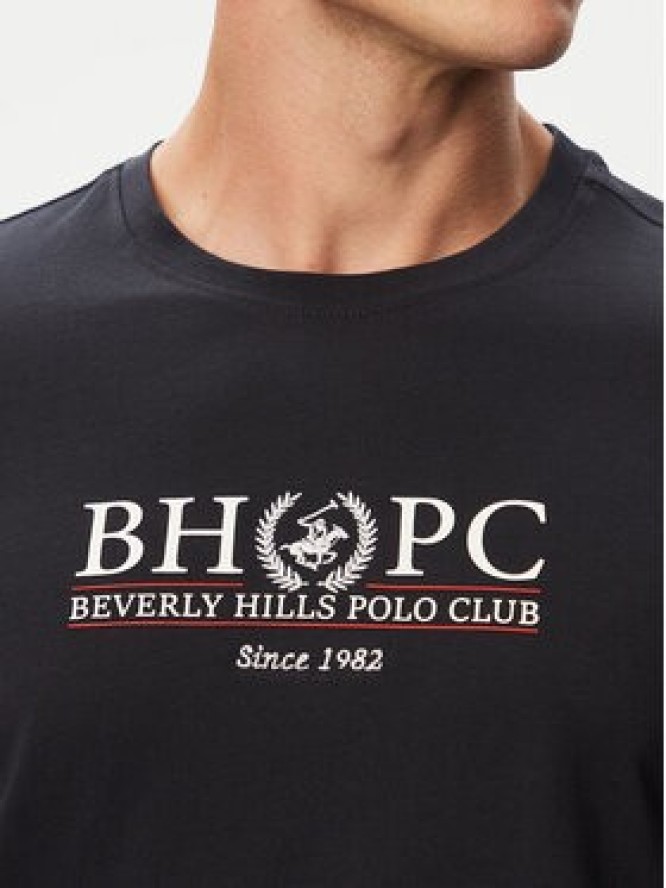 Beverly Hills Polo Club T-Shirt P-SS26M-TS2450043NVY Granatowy Regular Fit