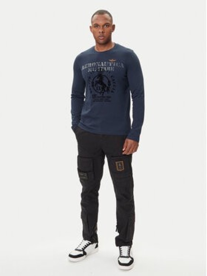 Aeronautica Militare Longsleeve 252TS2471UJ00641 Granatowy Regular Fit
