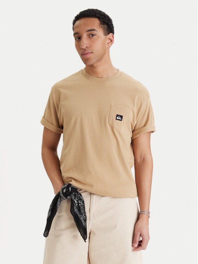 Quiksilver T-Shirt Salt Water EQYZT08205 Beżowy Comfort Fit