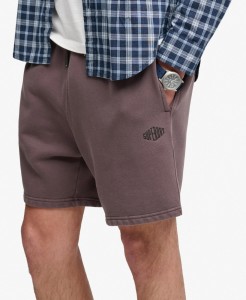 superdry Micro Logo Shorts — Relaxed Fit, Shale Dark Grey
