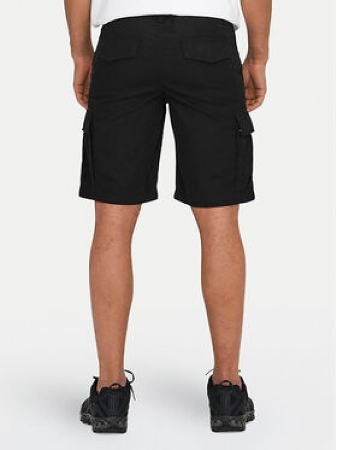 Only & Sons Szorty materiałowe Loc Cargo 22029214 Czarny Regular Fit