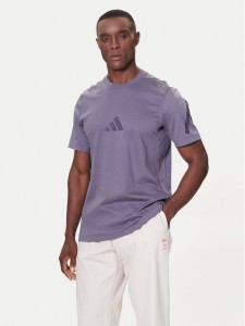 adidas T-Shirt Z.N.E. JW4740 Fioletowy Regular Fit