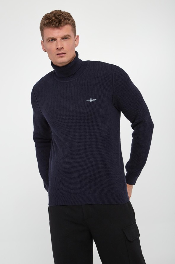 Golf męski wełniany AERONAUTICA MILITARE