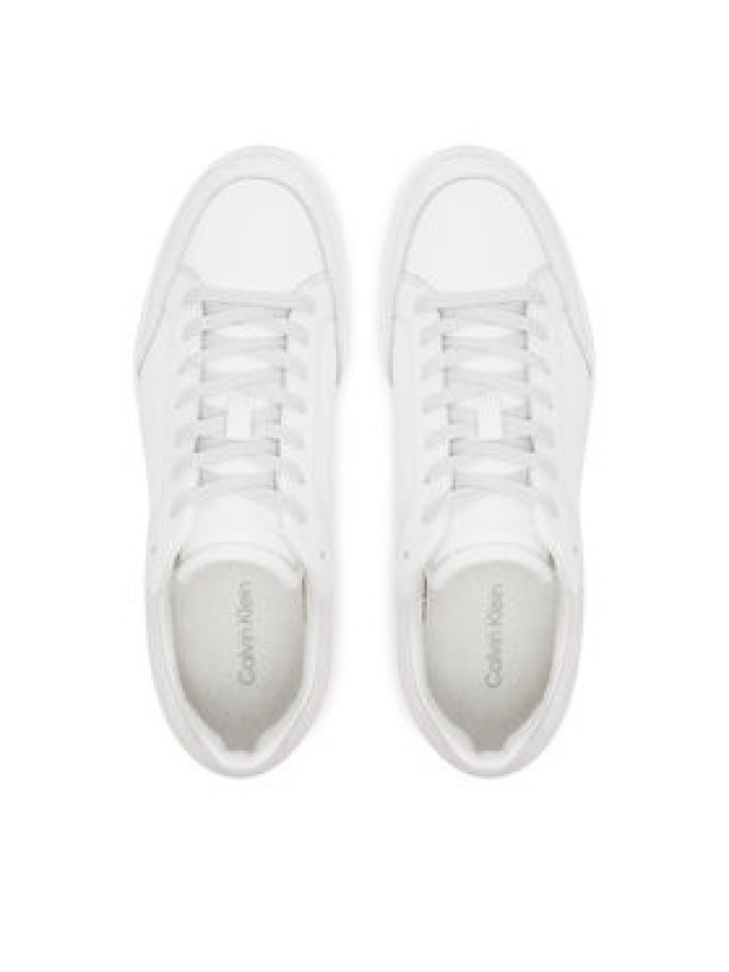 Calvin Klein Sneakersy Low Top Lace Up Lth Mono HM0HM01756 Biały