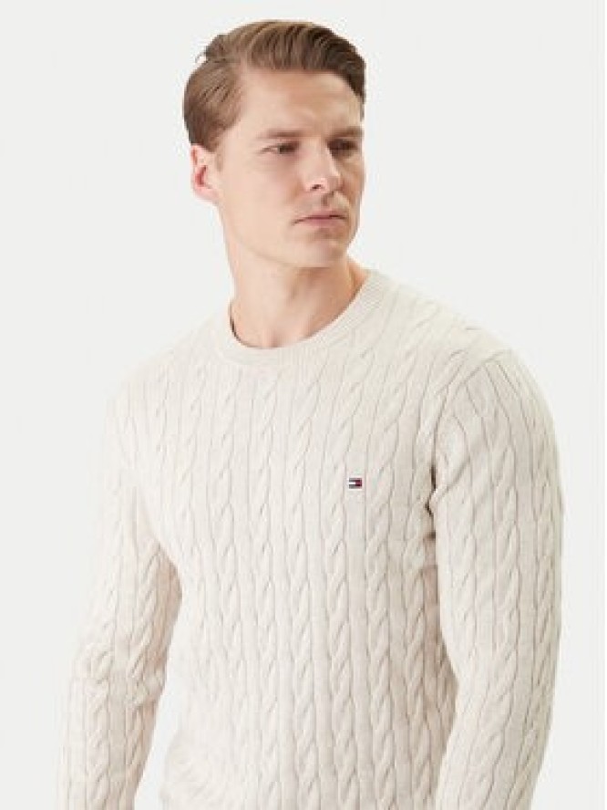 Tommy Hilfiger Sweter MW0MW33132 Beżowy Regular Fit