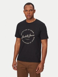 Jack & Jones T-Shirt Grayson 12288377 Czarny Regular Fit