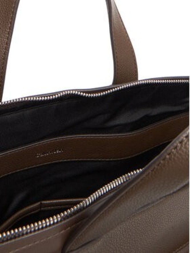 Calvin Klein Torba na laptopa Micro Pebble Slim Briefcase 36 LV04D3012G Brązowy