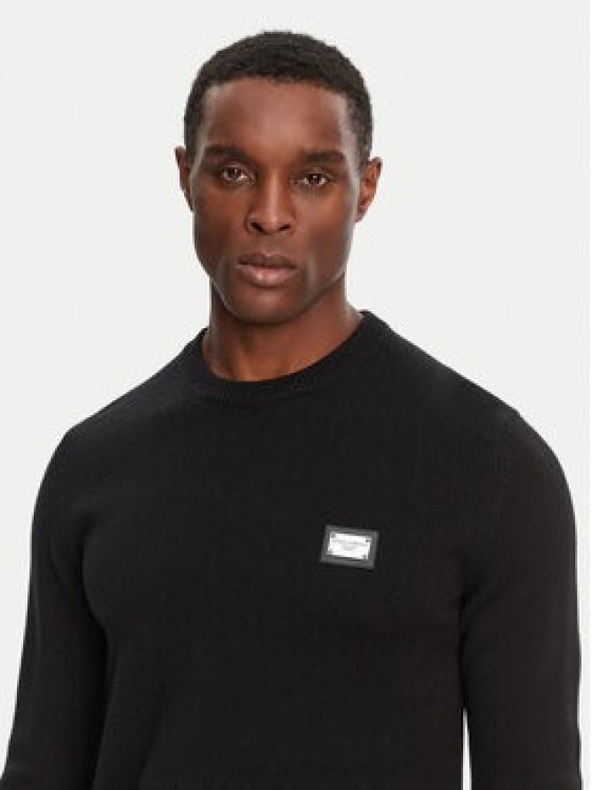 Dolce&Gabbana Sweter GXO39T JEMQ4 Czarny Regular Fit