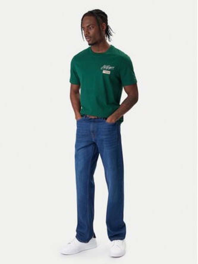 Tommy Hilfiger T-Shirt Modern Ath Graphic MW0MW41471 Zielony Regular Fit