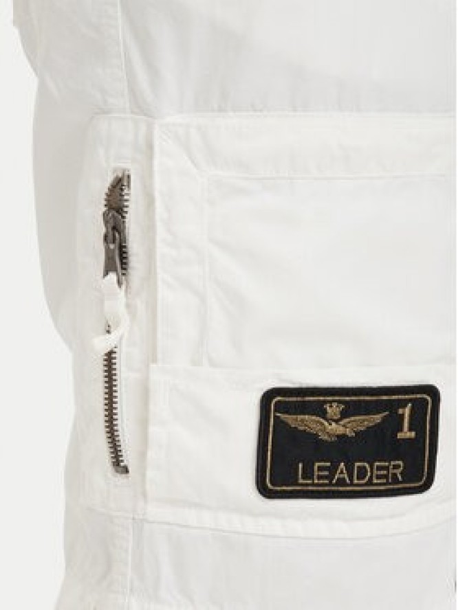 Aeronautica Militare Szorty materiałowe 261BE0041UCT01122 Biały Regular Fit