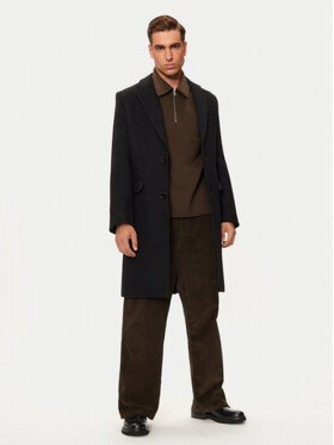 AMI Paris Płaszcz wełniany HCO010.WV0049 Czarny Regular Fit