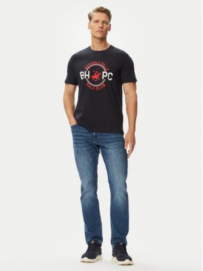Beverly Hills Polo Club T-Shirt P-SS26M-TS1258 Granatowy Regular Fit