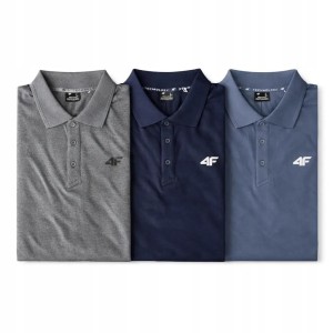 ZESTAW KOSZULEK POLO 4F T-SHIRT MĘSKI KOMPLET 3 SZTUKI M0770