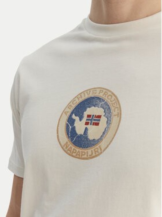 Napapijri T-Shirt S-Phos NP0A4G5A Écru Relaxed Fit