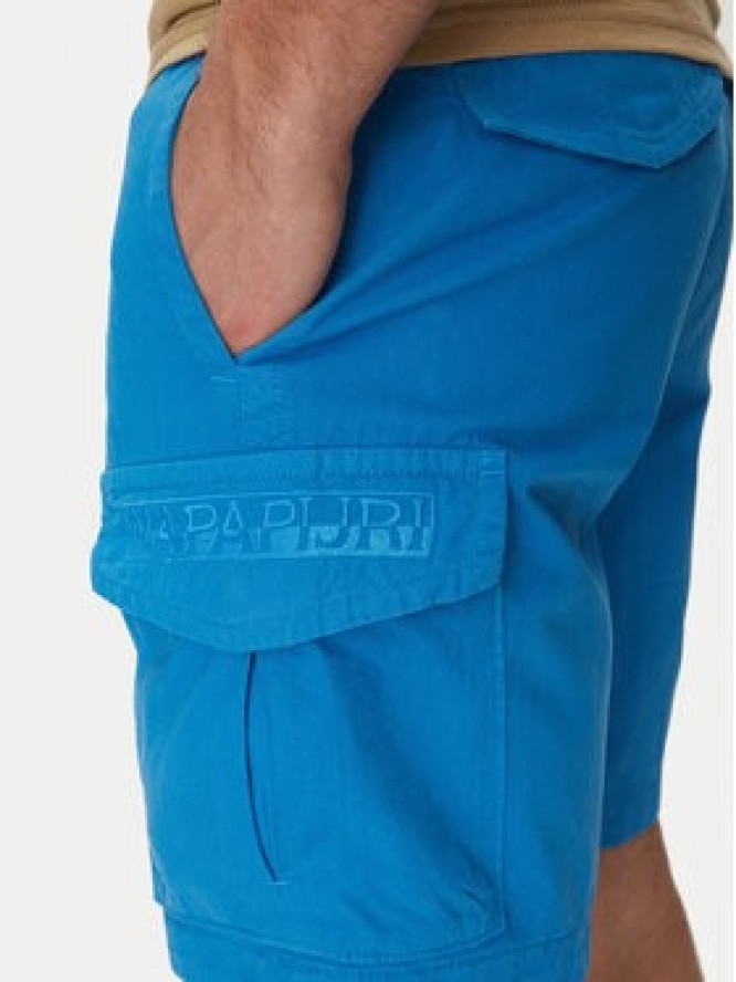 Napapijri Szorty materiałowe N-Deline NP0A4HOT Niebieski Regular Fit