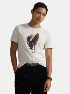 Polo Ralph Lauren T-Shirt 710P08093003 Biały Custom Slim Fit