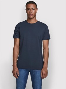 Jack & Jones T-Shirt Orrganic Basic 12156101 Granatowy Slim Fit