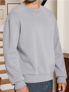 Bluza basic comfort fit - szary