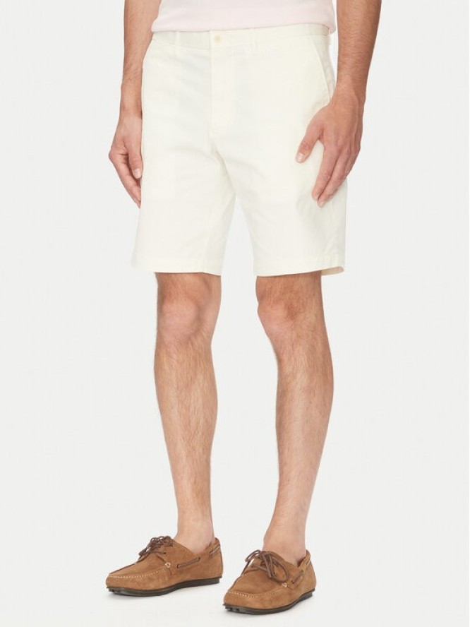 Tommy Hilfiger Szorty materiałowe Brooklyn MW0MW23563 Écru Regular Fit