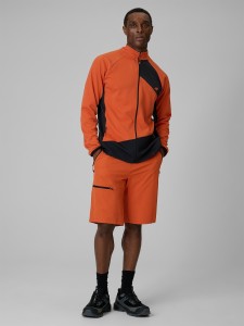 4F Spodenki trekkingowe szybkoschnące męskie - pomarańczowe S