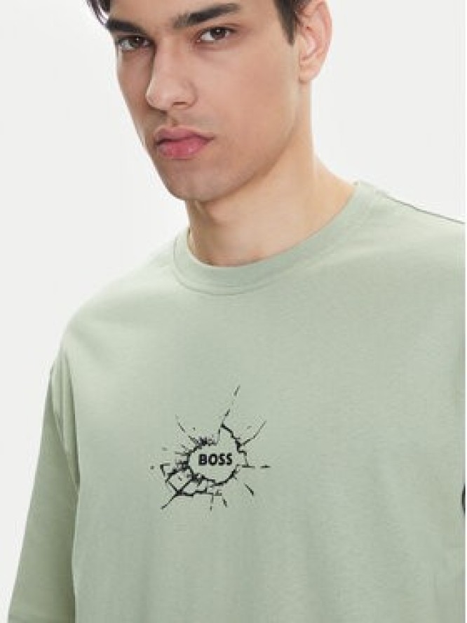 BOSS T-Shirt Te_Voyage 50546370 Zielony Relaxed Fit
