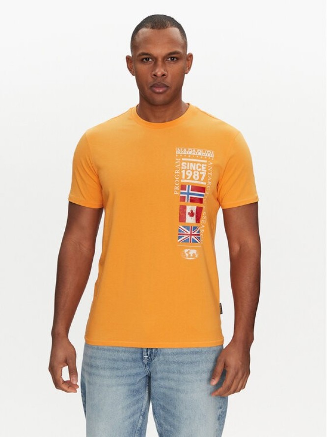 Napapijri T-Shirt S-Turin NP0A4HQG Pomarańczowy Regular Fit