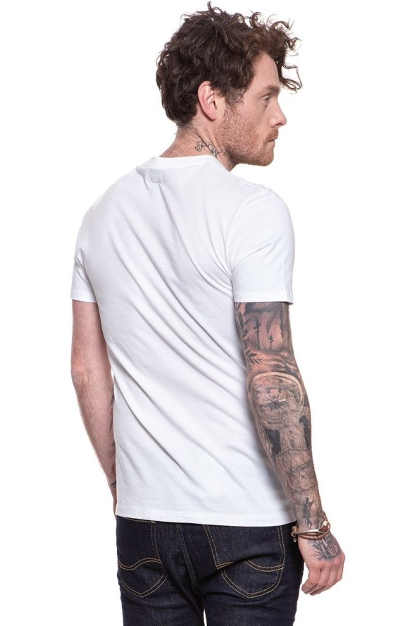 WRANGLER T SHIRT SS GLOBE TEE WHITE W7D9FK989 112131770