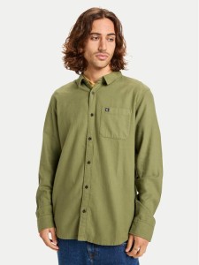 Quiksilver Koszula Motherfly Solid EQYWT04651 Zielony Regular Fit