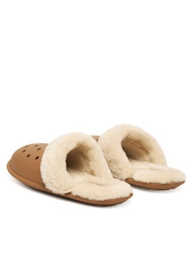 Crocs Kapcie Classic Fuzz Scuff 212143 Brązowy
