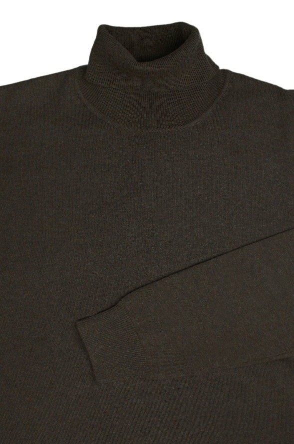 Golf Męski Bawełniany - Adriano Guinari - Ciemny Brąz