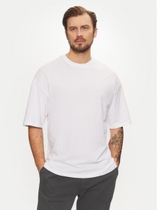 Jack & Jones T-Shirt Charge 12259975 Biały Oversize