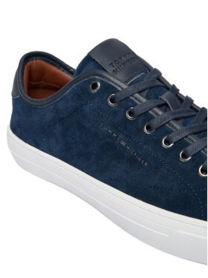 Tommy Hilfiger Sneakersy Premium Dress Leather Mix FM0FM05842 Granatowy