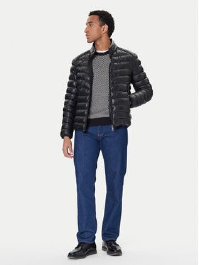 Milestone Kurtka skórzana MSHendrik 531040 60710 Czarny Regular Fit