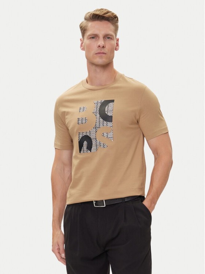 BOSS T-Shirt H-Thompson 655 50543901 Beżowy Regular Fit