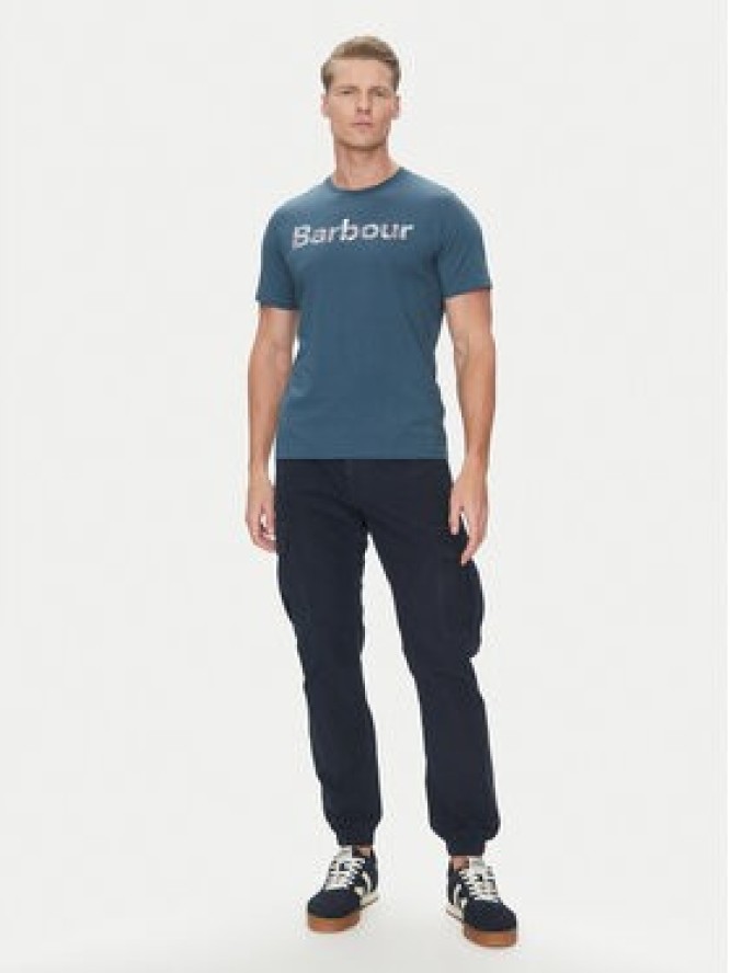 Barbour T-Shirt Devon MTS1391BU18 Granatowy Regular Fit