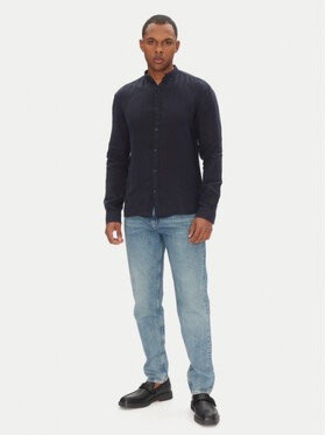 HUGO Koszula Elvory 50490740 Granatowy Slim Fit