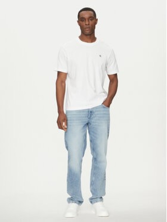 Calvin Klein Jeans T-Shirt Serif Font Graphic J30J327473 Biały Regular Fit